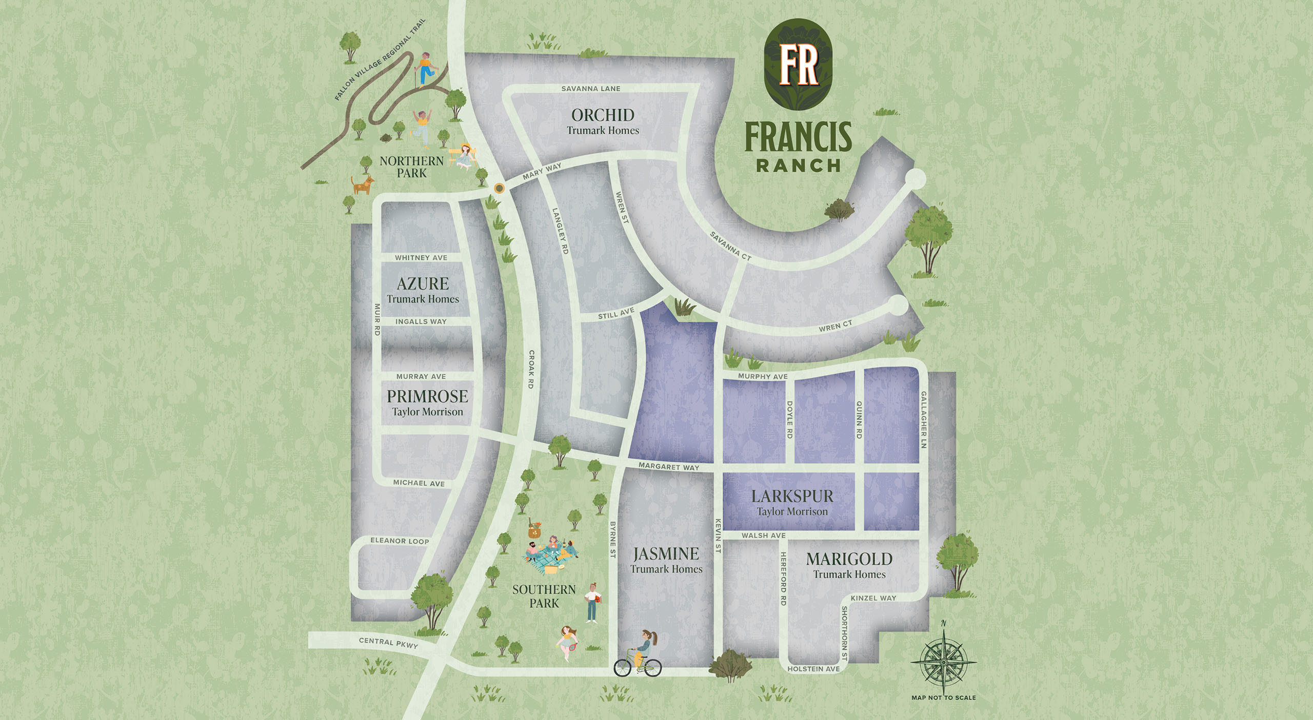 Site Map - Larkspur by Taylor Morrison at Francis Ranch