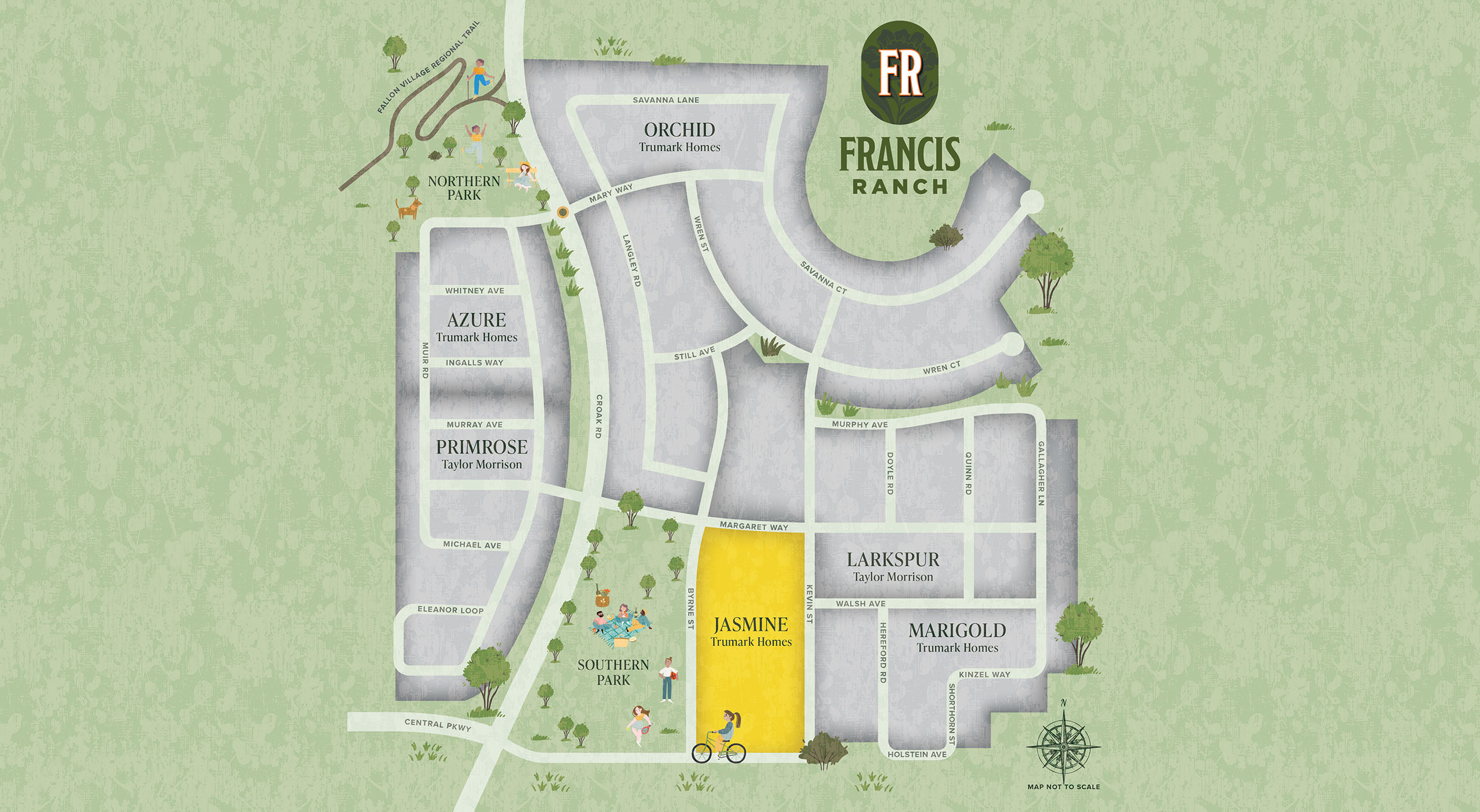 Site Map - Jasmine by Trumark Homes - Francis Ranch