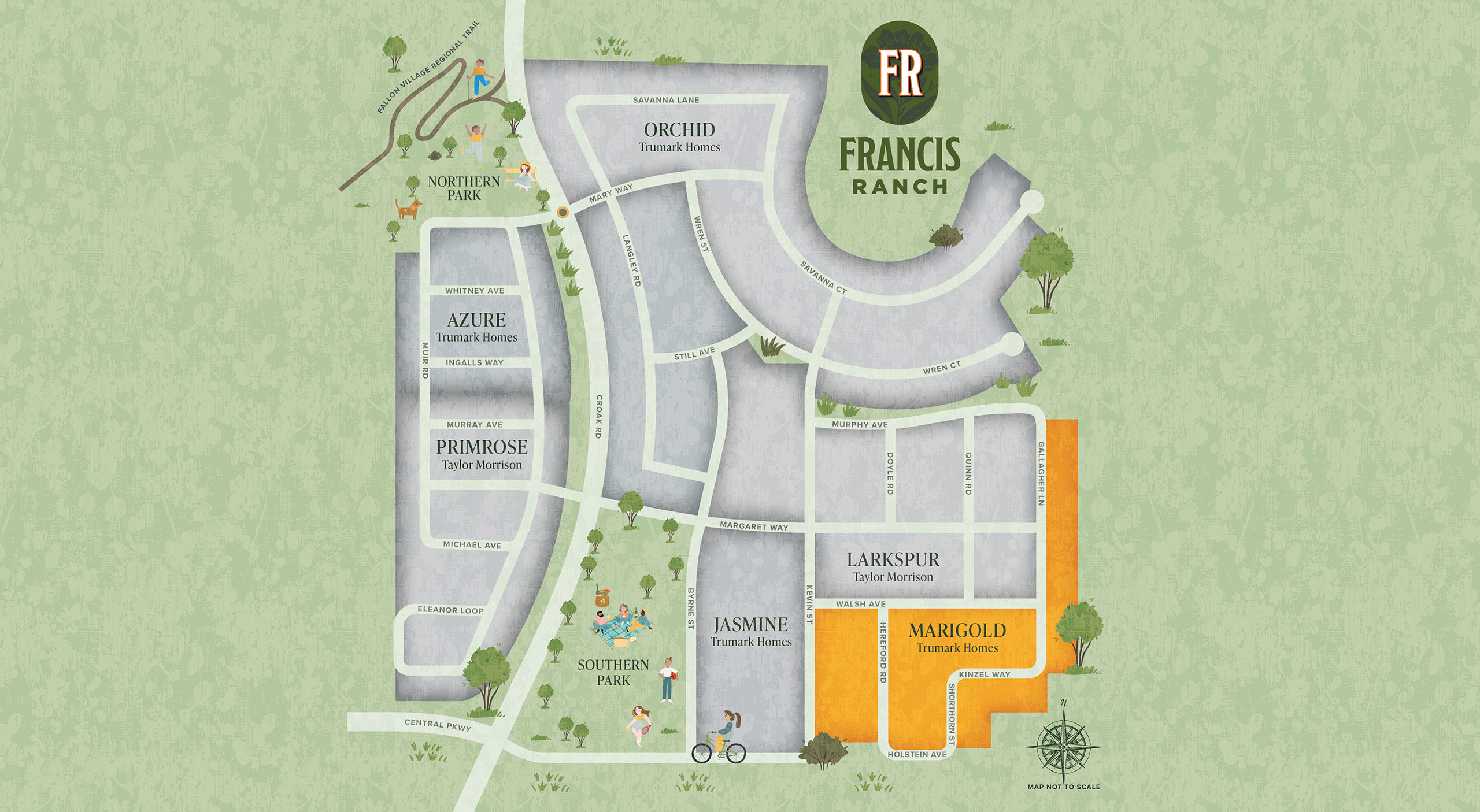 Site Map - Marigold by Trumark Homes - Francis Ranch
